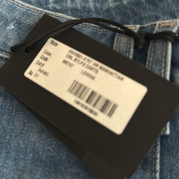 NEW PAIGE High Rise Manhattan Vintage Slim Boot Vintage 27 Tall Blue Denim Jeans - Picture 6 of 9